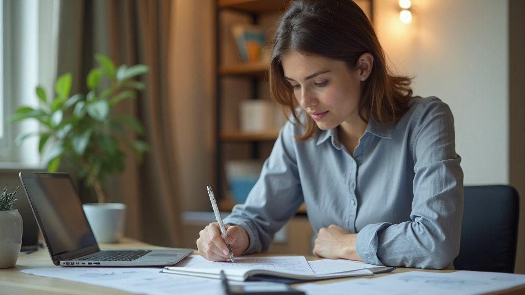 Профессиональное рабочее пространство с планировщиком и финансовыми документами