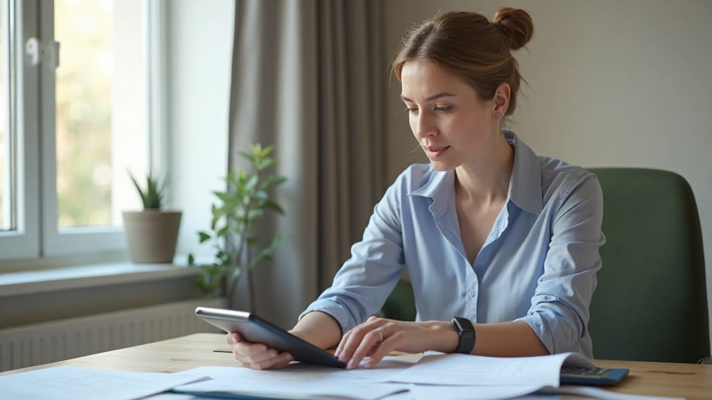 Профессиональное фото человека, работающего с финансовыми документами и калькулятором